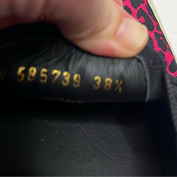 Saint Laurent Venice Fuchsia Pink & Black Leopard Slip-On Shoes Size 38.5 (8.5) - Picture 13 of 15